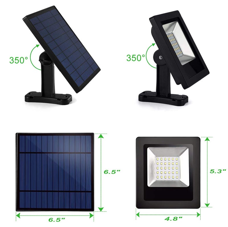 Awanber Solar Powered Lights Outdoor, Bright White Light IP65 Waterproof Auto Dusk to Dawn 350Â° Adjustable Solar Security Flood Lights for Barn, Garden, Garage, Pathway, Yard, Patio, Lawn, Balcony - Image 2